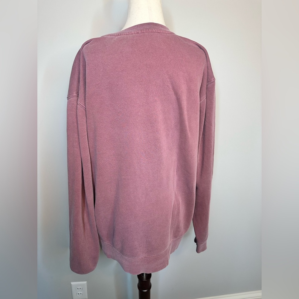 Sz L Living Fully Mallory Ervin sweatshirt Falleluijah mauve rose pink purple - Picture 4 of 7
